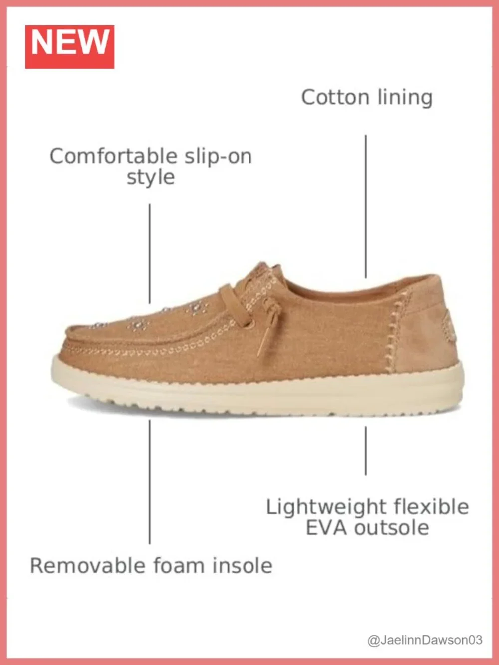 Women's Star Studded Slip-On Loafers with Cotton Lining